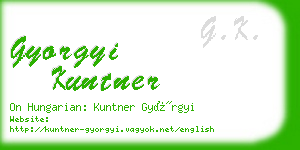 gyorgyi kuntner business card